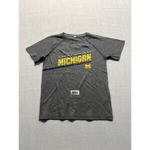 Michigan Wolverines Men Gray Tee Sz M Pre-Owned Excellent